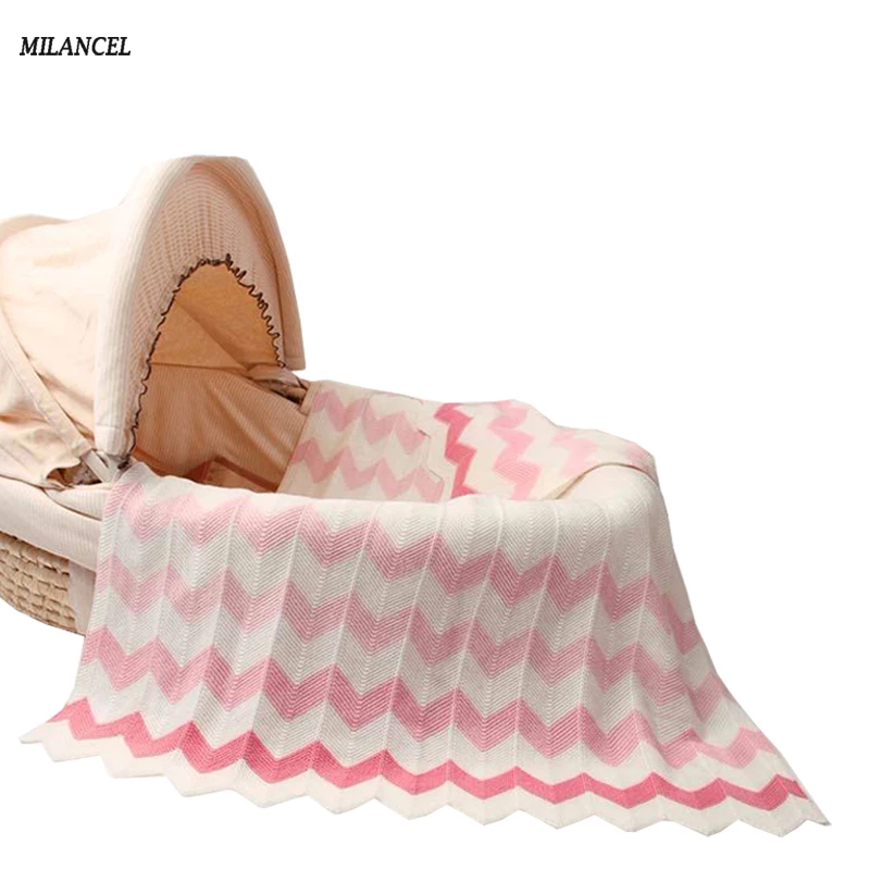 2018 Kids Blanket Knitted Baby Boys Sleeping Blanket Cotton Baby Covers