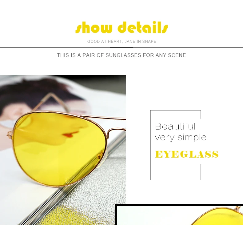 MINIMUM Clear Pink Sunglasses Women Men Ocean Transparent Sun Glasses Candy Color Eyewear Pilot Toad Yellow Lens Glasses Anti-UV1 (10)
