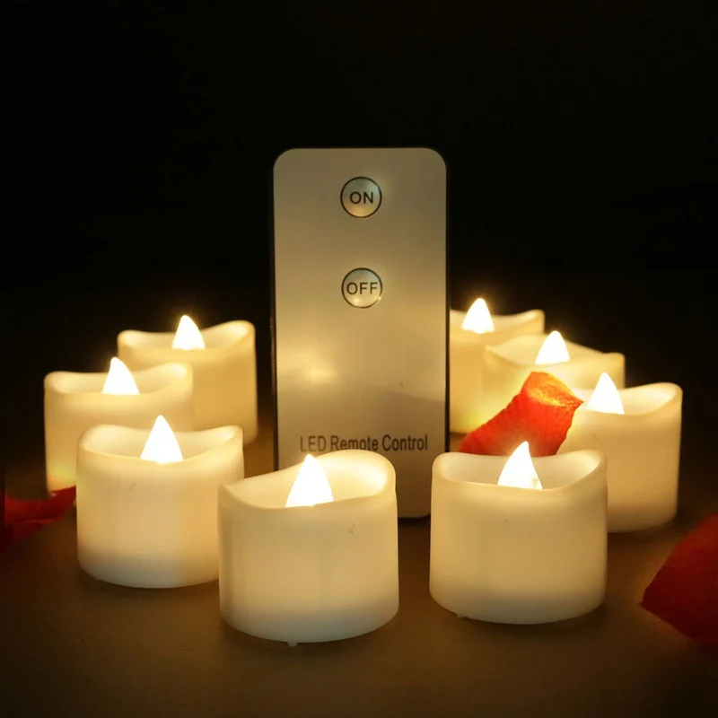 12pcs Solar Led Candle Light Flameless Flickering Candle Christmas