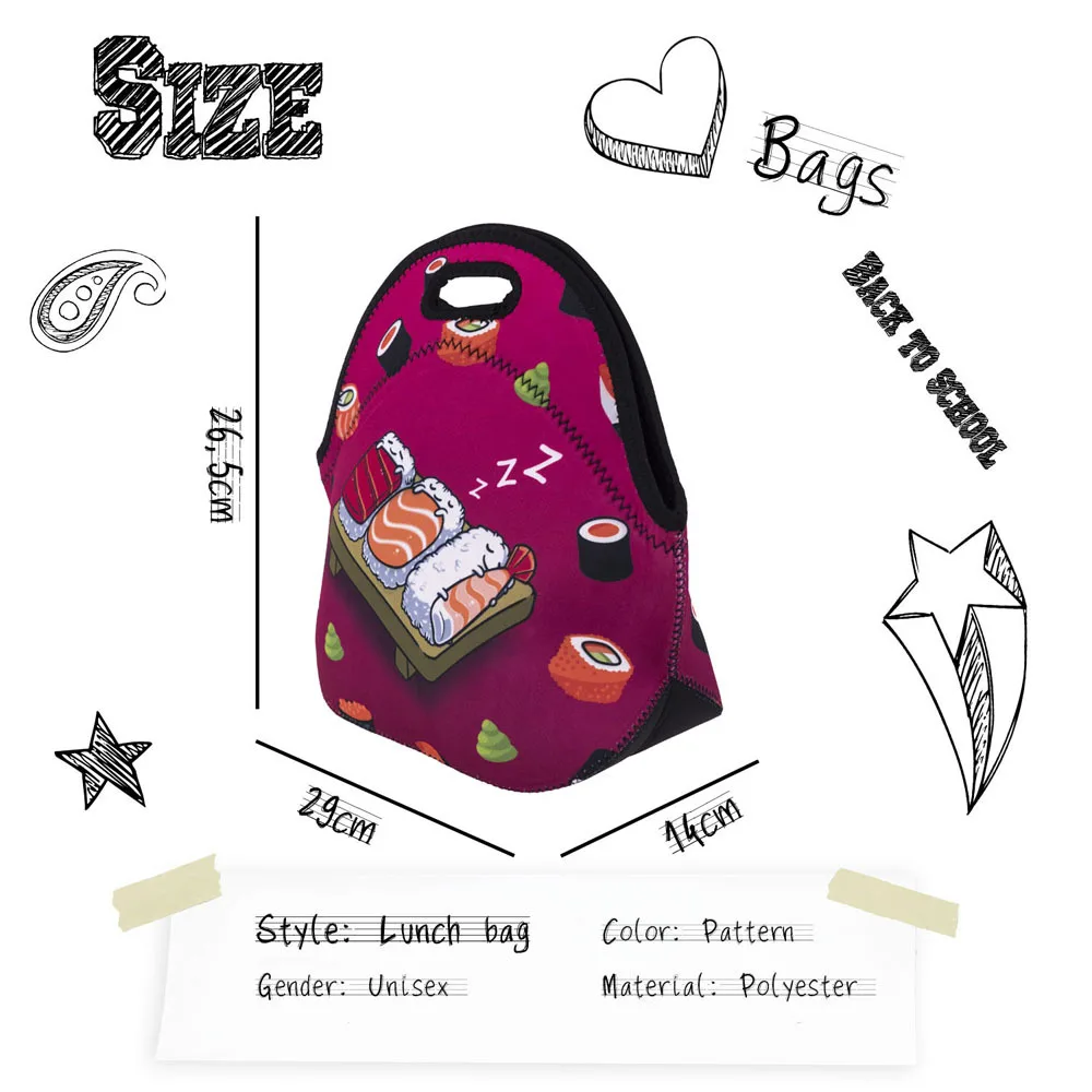 o envio gratuito de japonês Item 1 : Fast Food Cooler Lunch Pouch