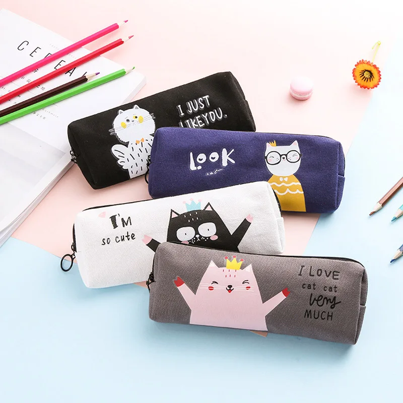 

Kawaii Cat Pencil Case Creative Cartoon Pen Case Cute Large Capacity Pencilcase For Girls Gifts Back To School Office Supplies
