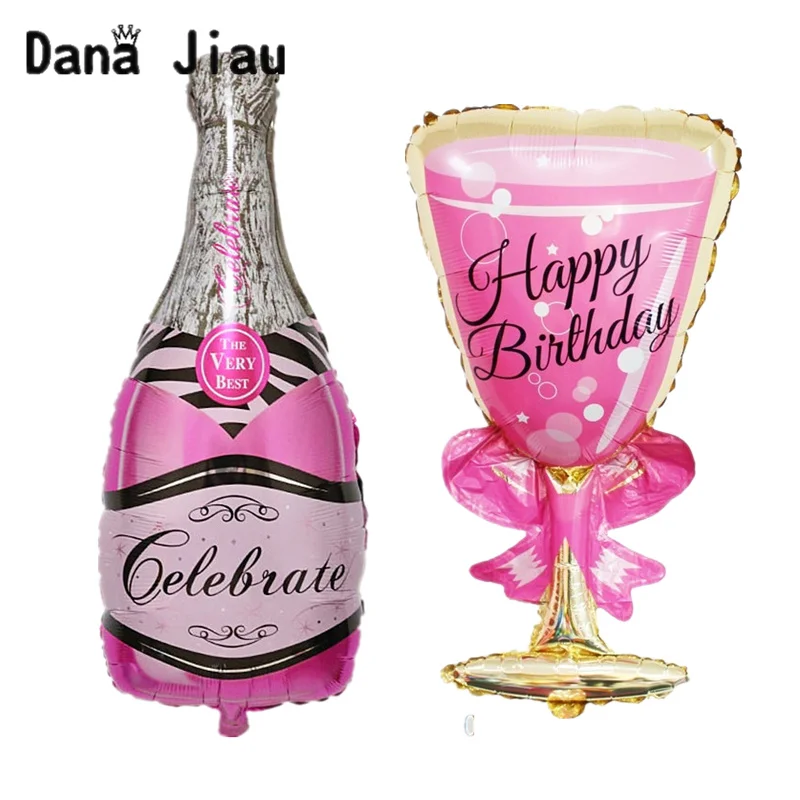 Вино bottlechampagne чашки набор для виски воздушный шар 20 лет счастливый декор для вечеринки в честь Дня Рождения в возрасте до совершенства бар Корона - Цвет: 2