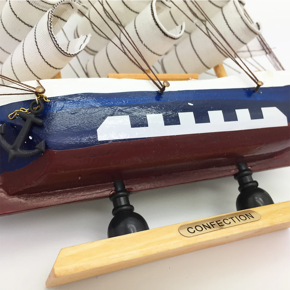 Holz Boot Modell Zier Segelboot Holz Schiff Fur Home Office