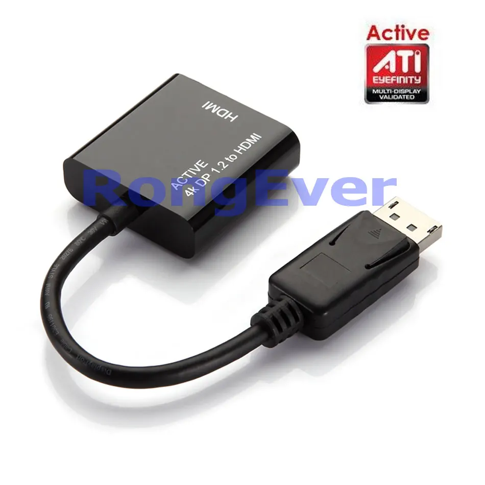 Новинка активный экран ATI Eyefinity HD 4K 1 2 DP папа HDMI мама Видео Аудио HDTV черный адаптер