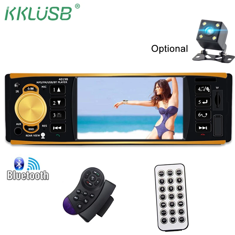 Автомагнитола 4019B 1 din автомобильное радио Авто Аудио Стерео FM Bluetooth Камера