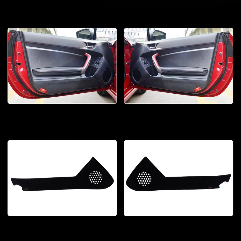 

2pcs Fabric Door Protection Mats Anti-kick Decorative Pads For Toyota 86