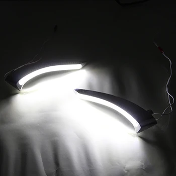 

Car Flashing 1Pair For Mazda 2 2015 2016 12V Car DRL LED Daytime Running Light Yellow Turning Function Glossy Chromed