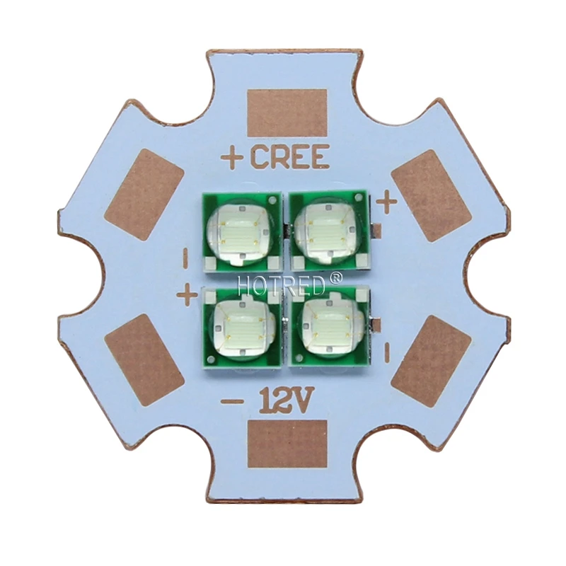 10 Вт 12 3V6V12V Epi светодиодный s 3535 синий цвет 495 500nm 4 чипа многочип высокой мощности