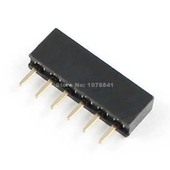 

20 Pcs Per Lot 2mm 2.0mm Pitch 6 Pin Female Single Row Straight Pin Header Strip PH:4.3MM