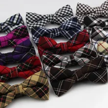 Хлопковый клетчатый галстук-бабочка Мужской Хлопковый галстук-бабочка смокинг общие вечерние Бабочка Жаккард бабочка 20 цветов, 100 шт