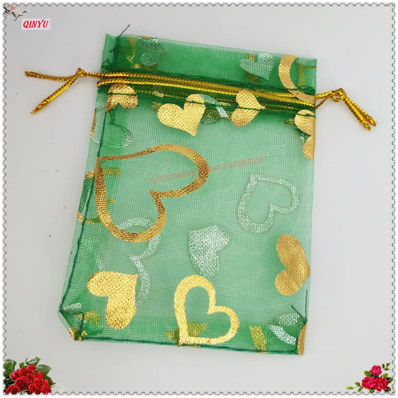 50 PCS 9x12cm Transparent Gauze Bag Wedding Gift Bags  Jewelry Packaging Organza Pouch Home Party Decoration 5ZSH324-50