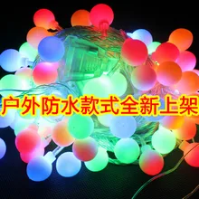 Светодиодные фонари 30 м flasher лампы набор мяч освещение строка открытый водонепроницаемая садовая лампа Рождество украшения spherule