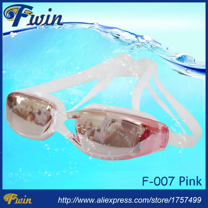 2015 Hot selling anti fog UV400 protected mirrored coating swim goggles adjustable silicon font b swimming