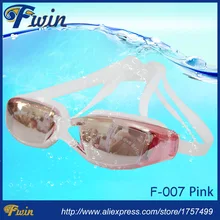 2015 Hot selling anti-fog UV400 protected mirrored coating swim goggles adjustable silicon swimming glasses