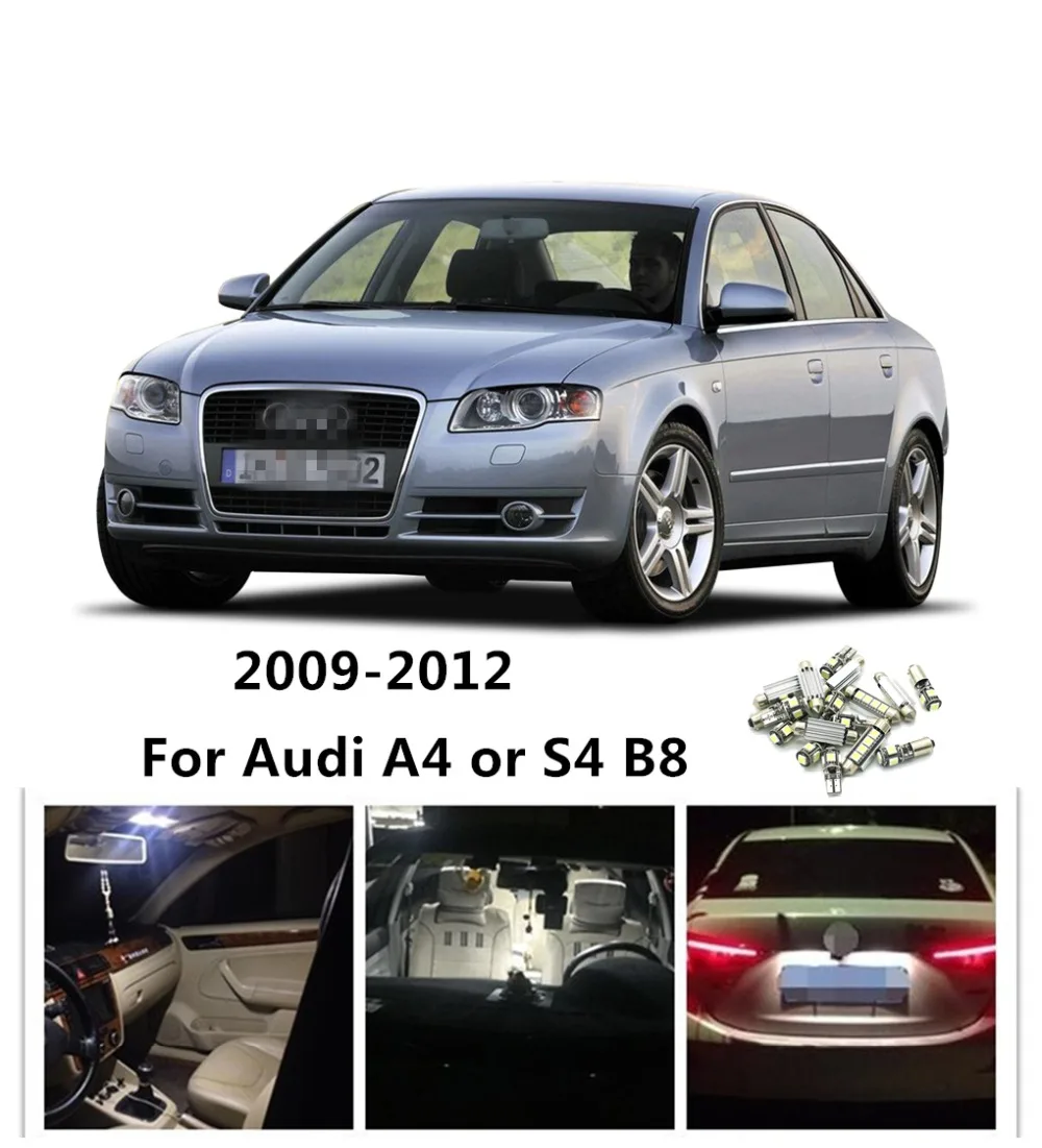 LED White Lights Interior Package Kit For Audi A4 S4 2009-2012