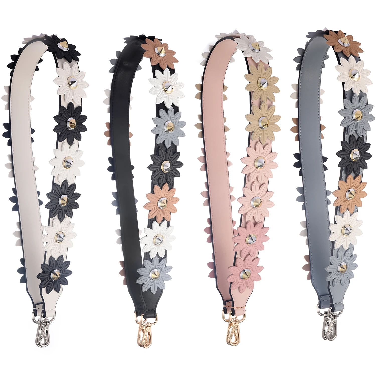 

Exquisite flower bag summer new fashion street shoot wide shoulder strap shoulder Messenger bag accessories belt single buy new