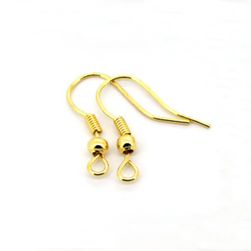 

100Pcs Gold Silver Bronze Gun Black Plated Hook Ear Wires Hooks Earrings For DIY jewelry Findings components Accessories