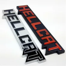 1pcs HELLCAT 3d Metal Car Tail Emblems Ethanol Car Emblem Badge Decals Sticker for Dodge Challenger Charger Hell Cat Emblem