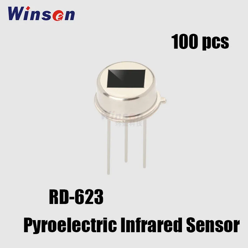 

100PCS RD-624/623 Pyroelectric Infrared Sensor High Transmittance Good Selectivity Filter Used In Safety Device Burglar Alarm