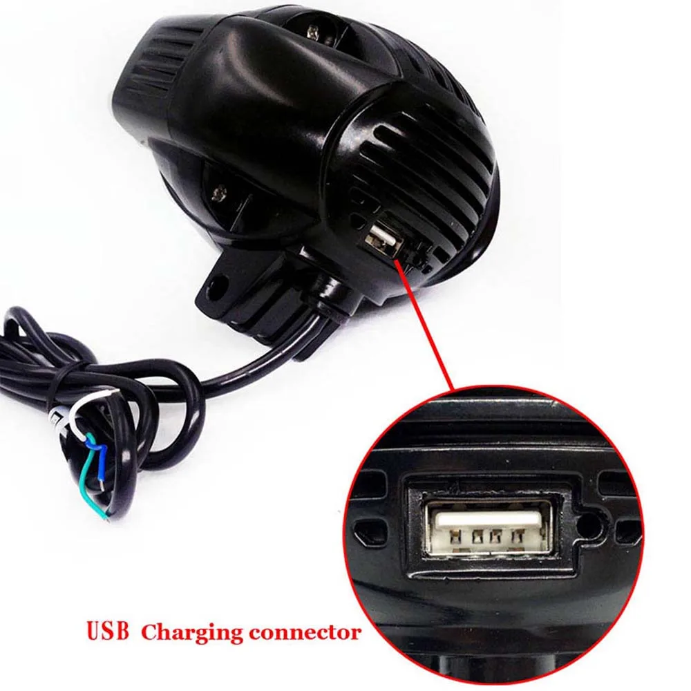 Мотоциклетные светодиодные фары 20 Вт с функцией USB зарядки противотуманные для
