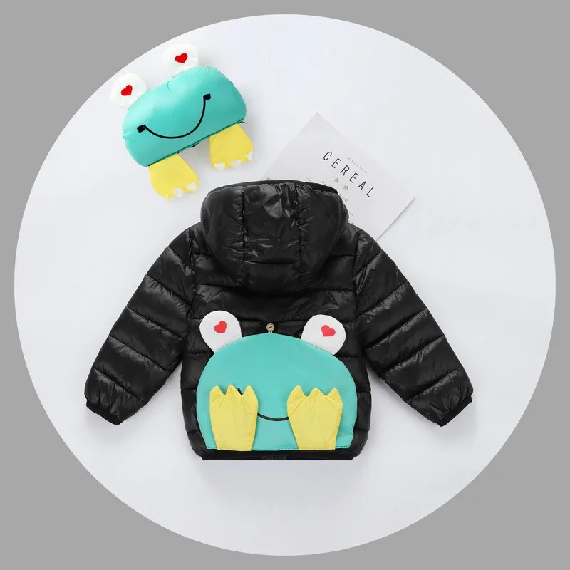 CROAL CHERIE Frog Children Jackets Boys Girls Winter Coat Foldable Bag Baby Winter Coat Kids Warm Outerwear Hooded Snowsuit   (1)
