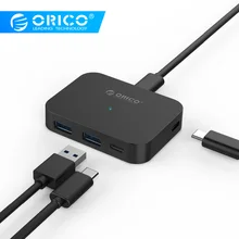 ORICO type-C 4 порта USB3.0 мини-концентратор Поддержка OTG функция 5 Гбит/с SuperSpeed type-C USB3.1 для ноутбука Настольный Mac PC(TC2U-U3