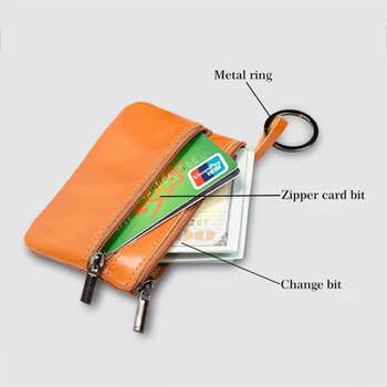

1Pc Ladies Kids Men Women Small Coin Credit Card Key Ring Wallet Pouch Purse Case New Bag