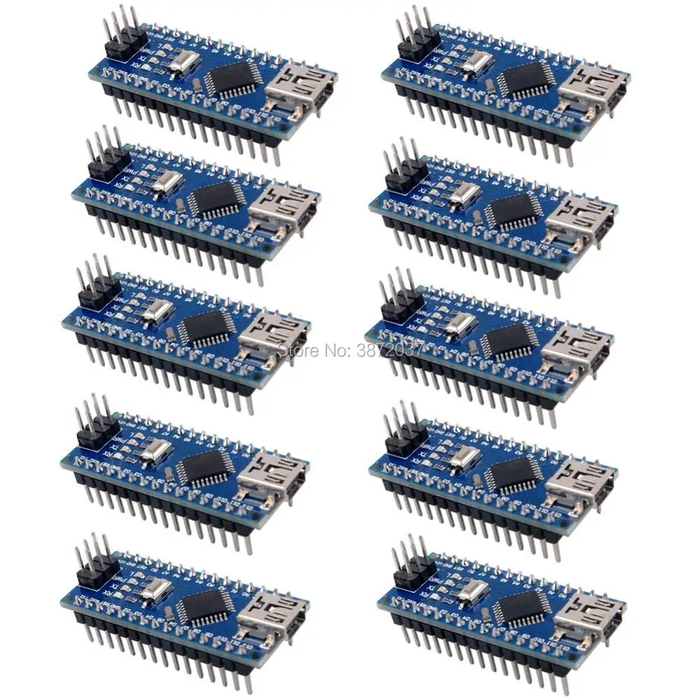 10 шт./лот USB Nano V3.0 ATmega328P CH340G 5 в 16 м микро Плата контроллера для Arduino