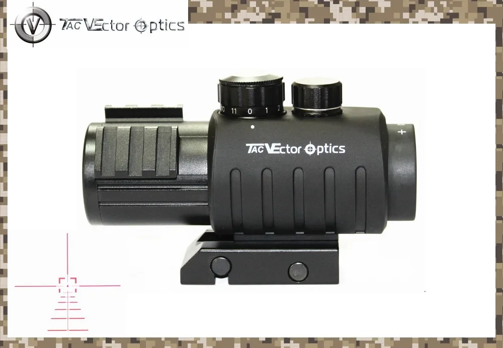 

Vector Optics Calypos 3x 30mm Tactical Prism Compact Riflescope Rubber Armored Gun Sight with Top Rails