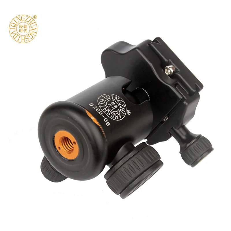 QZSD Q06 Aluminum Tripod Ball Head With Quick Release Plate & Two levels Max Load 6KG For Benro Manfrotto Q999S Tripod Head