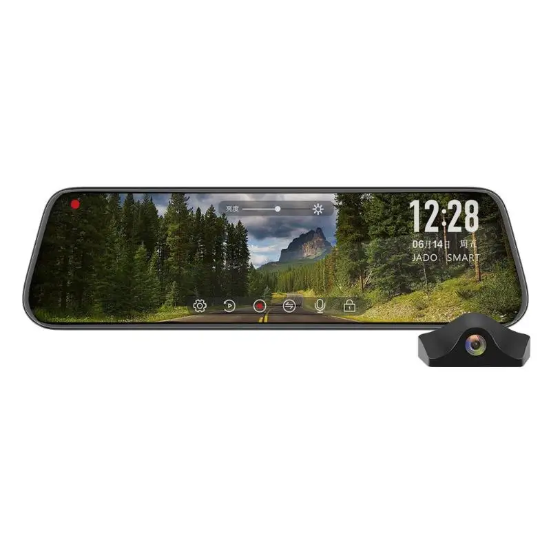 Автомобильный видеорегистратор Камера 9,35 Дюймов A650 FHD 1080p Dash камера с двойным объективом с камерой заднего вида видеорегистратор