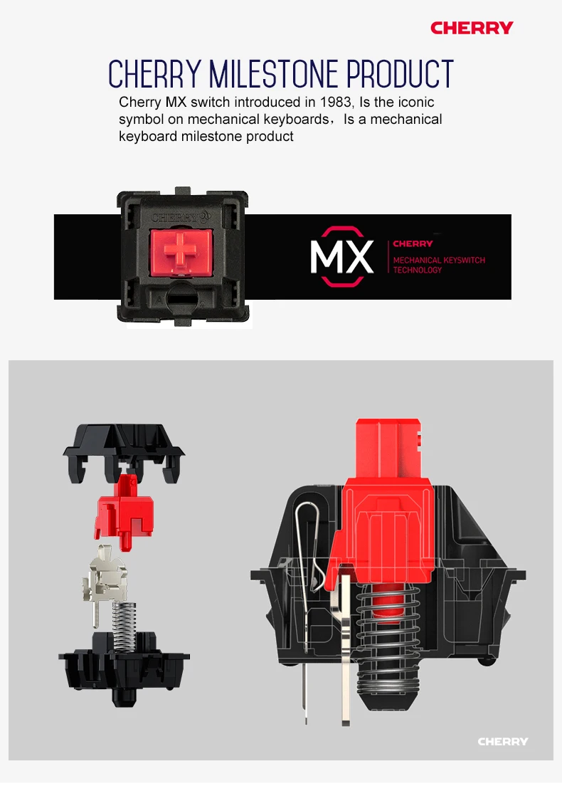 8 шт. оригинальная механическая клавиатура cherry Mx 3 pin прозрачный переключатель черная ось коричневая ось синяя ось красная ось переключатель