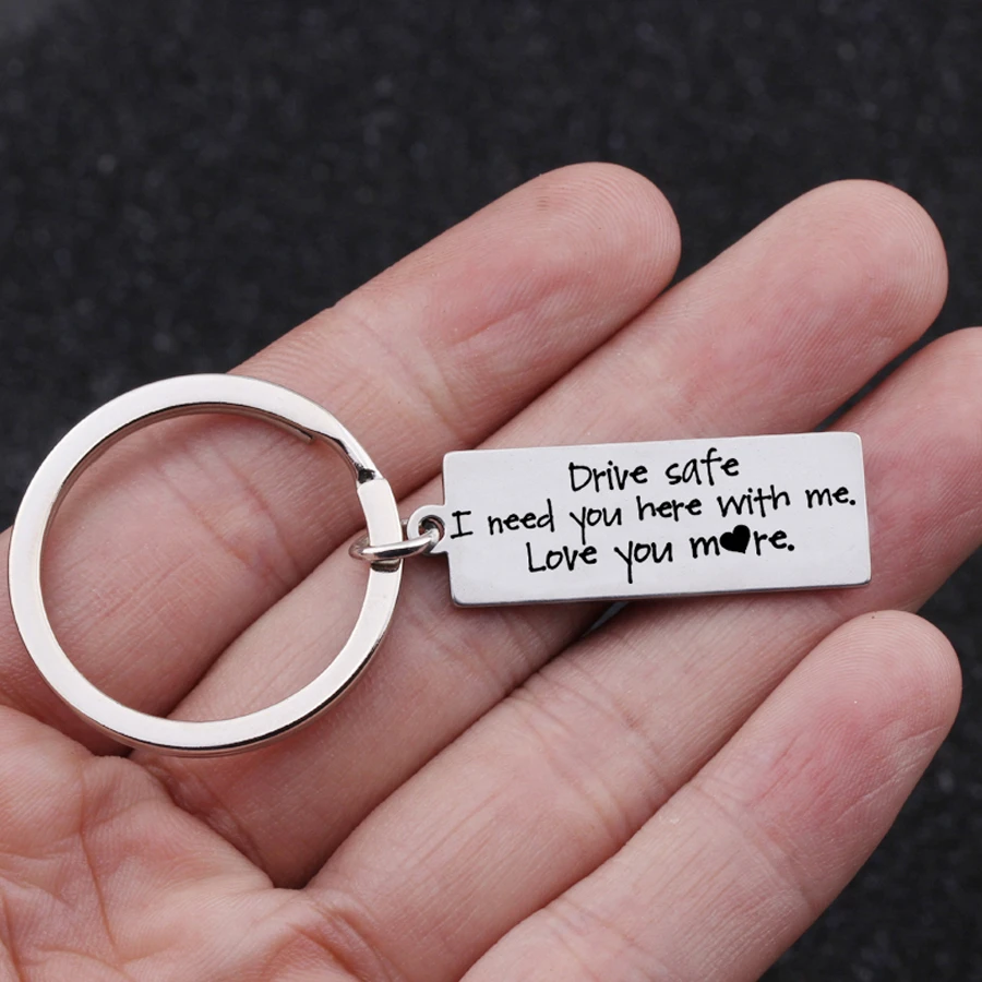 Drive Safe I Need You Here With Me Keyring Keychain Family Couple Love Key Rings Drive Safe I Need You Here With Me Keyring Keychain Family Couple Love Key Rings