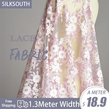 

1M Very Large Luxury Feather Beading Embroidery Lace Fabric Cloth Wedding Dress Ribbon Trim DIY Sewing Lace Edge