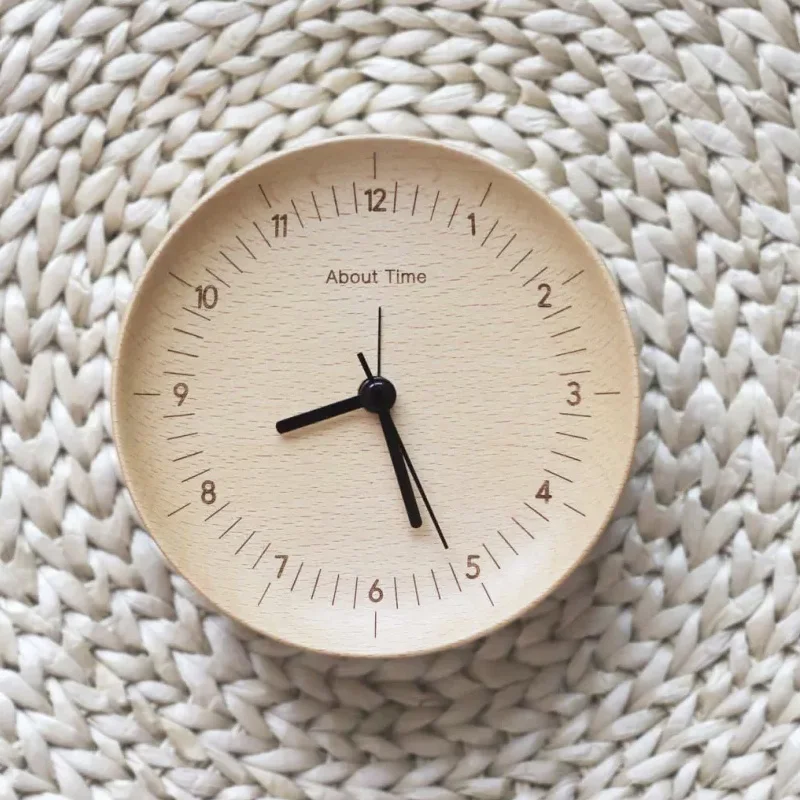 Xiaomi Mijia о времени будильник бук деревянный Mute настольные часы для Xiaomi умный дом
