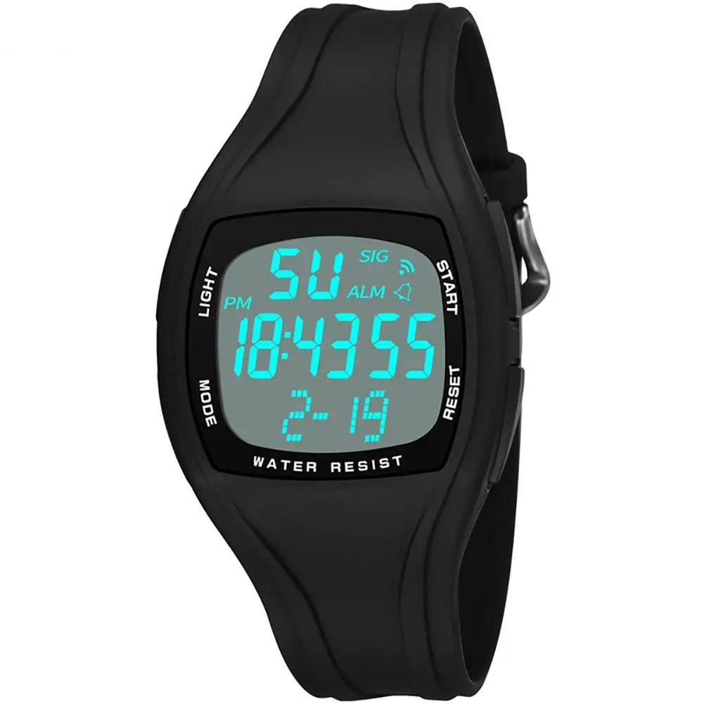 

Waterproof Men Boys Casual Square Dial Stopwatch Alarm Clock Sports Digital Electronics Military Wrist Watch Relojes