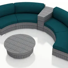 Всепогодный Открытый 4 шт. круглый ротанг секционный набор