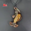 1PC Handmade Carved Natural Yak Horn The Fish Pendant  Necklace Fashion Jewelry Tibet Handmade Jewelry ► Photo 3/6