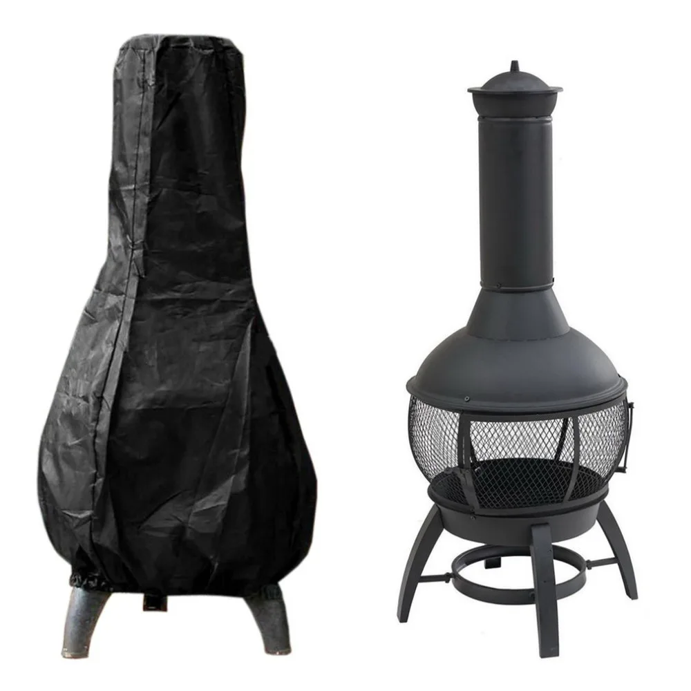 

Polyester Fireproof Black Hookah Charcoal Burner Chiminea Covers For BBQ Grill Outdoor Barbecue Cover Heavy Duty Waterproof