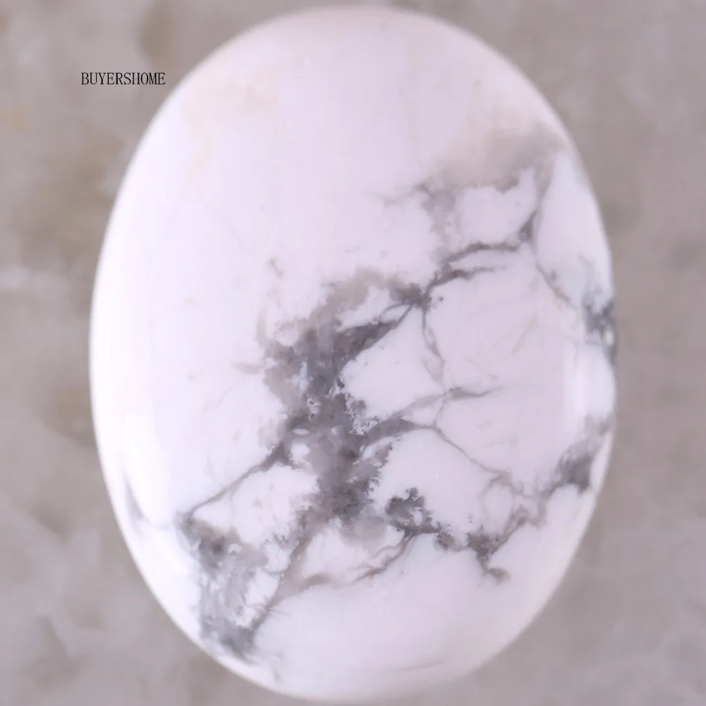 30x40MM Oval Fashion Jewelry Natural White Howlite CAB Cabochon 1Pcs K1700 | Украшения и аксессуары