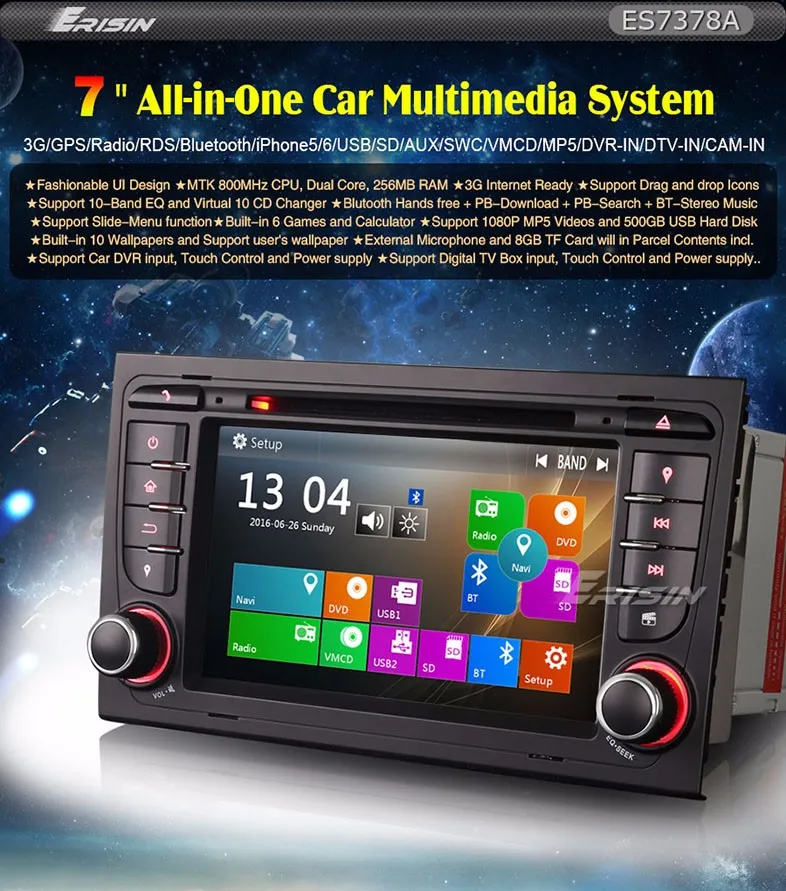 Perfect 7" Special Car DVD for Audi A4 2002-2007 & Audi S4/RS4/8E/8F/B9/B7/RNS-E with External WCDMA 3G Dongle Support 1 Perfect 7" Special Car DVD for Audi A4 2002-2007 & Audi S4/RS4/8E/8F/B9/B7/RNS-E with External WCDMA 3G Dongle Support 1