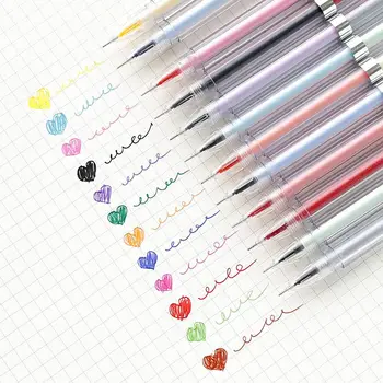 

6 Pcs/Pack 12 Color Diamond Double Head Glitter Gel Pens Painting Candy Color Highlighter Marker Pens Stationery Student Gifts