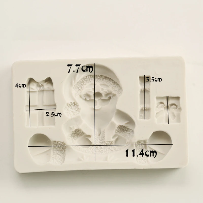 Санта Клаус и Рождественская елка силиконовая форма помадка Плесень инструмент для украшения торта Форма для шоколадной мастики, сахарное ремесло, кухонный гаджет