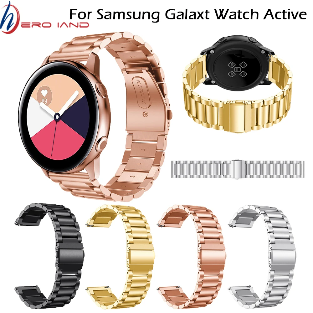 

20mm Stainless Steel Watchband for Samsung Galaxy Watch 42mm Smart Watch Strap for Samsung Galaxy Watch Active 2 Gear S2