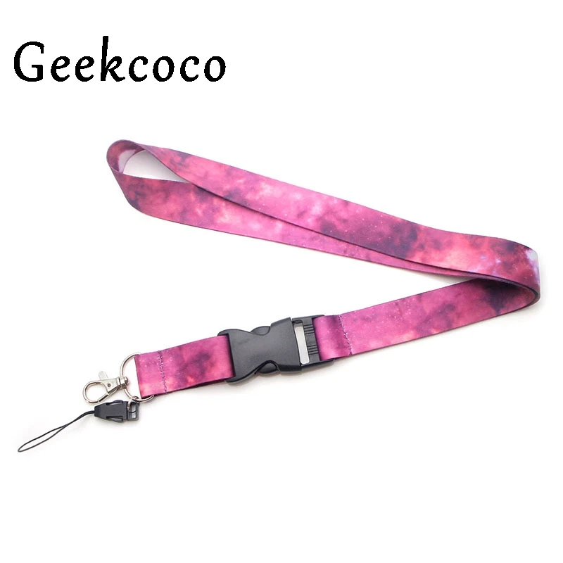 

Nutural Nebula colorful trendy diy keychains Accessory Safety Breakaway Mobile Phone USB ID Holder Key Strap Neck lanyard J0255