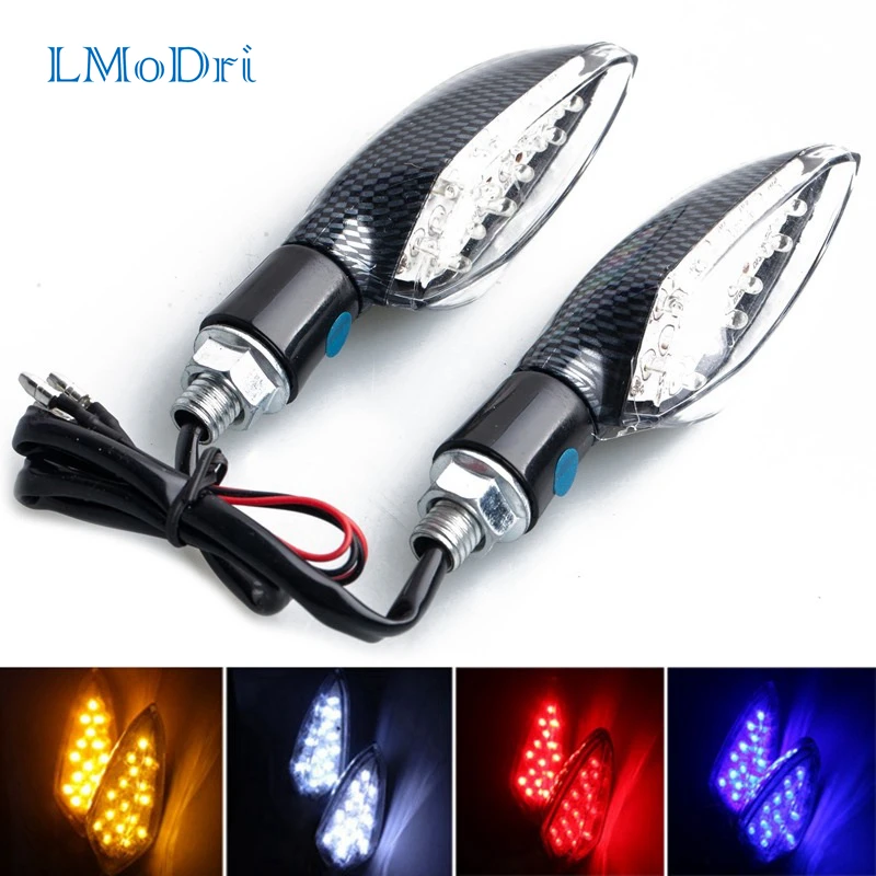 LMoDri Motorcycle LED Indicator Motorbike Turn Signals Light Lamp