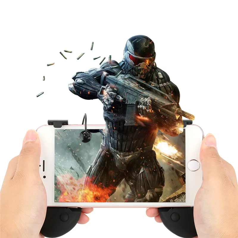 For PUBG Controller Game Trigger Cell Phone Mobile Controller Fire Button Gamepad L1R1 Aim Key Joystick for iphone Android