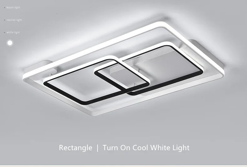 Ceiling Lamp Modern Led Acrylic Shade Living Room Lighting Fixture Bedroom Kitchen Surface Mounted Ceiling Light Aluminum Body lamparas de techo 12