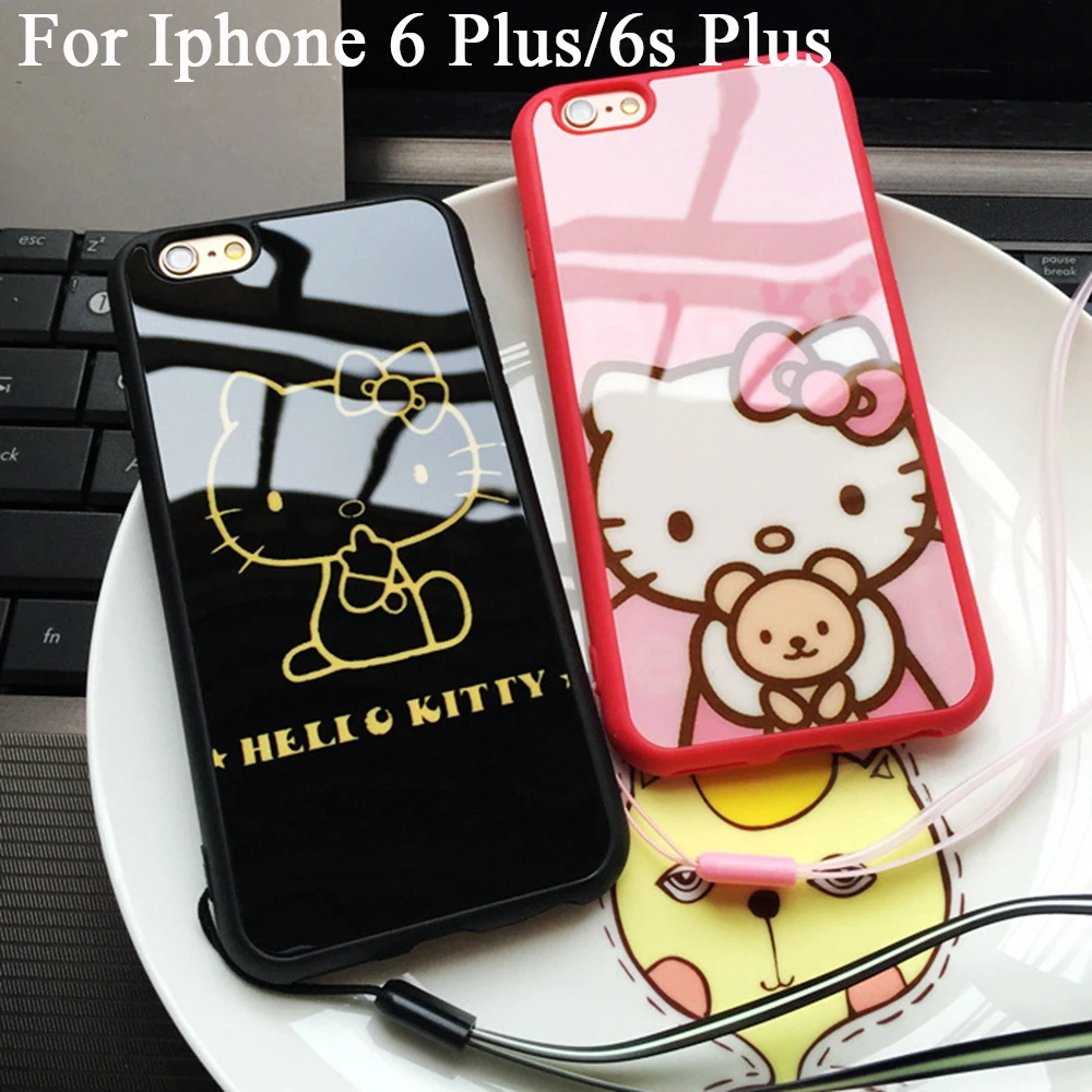 LuxuryHelloKittyPhoneCaseForIphone6PlusCaseMirrorCellphone