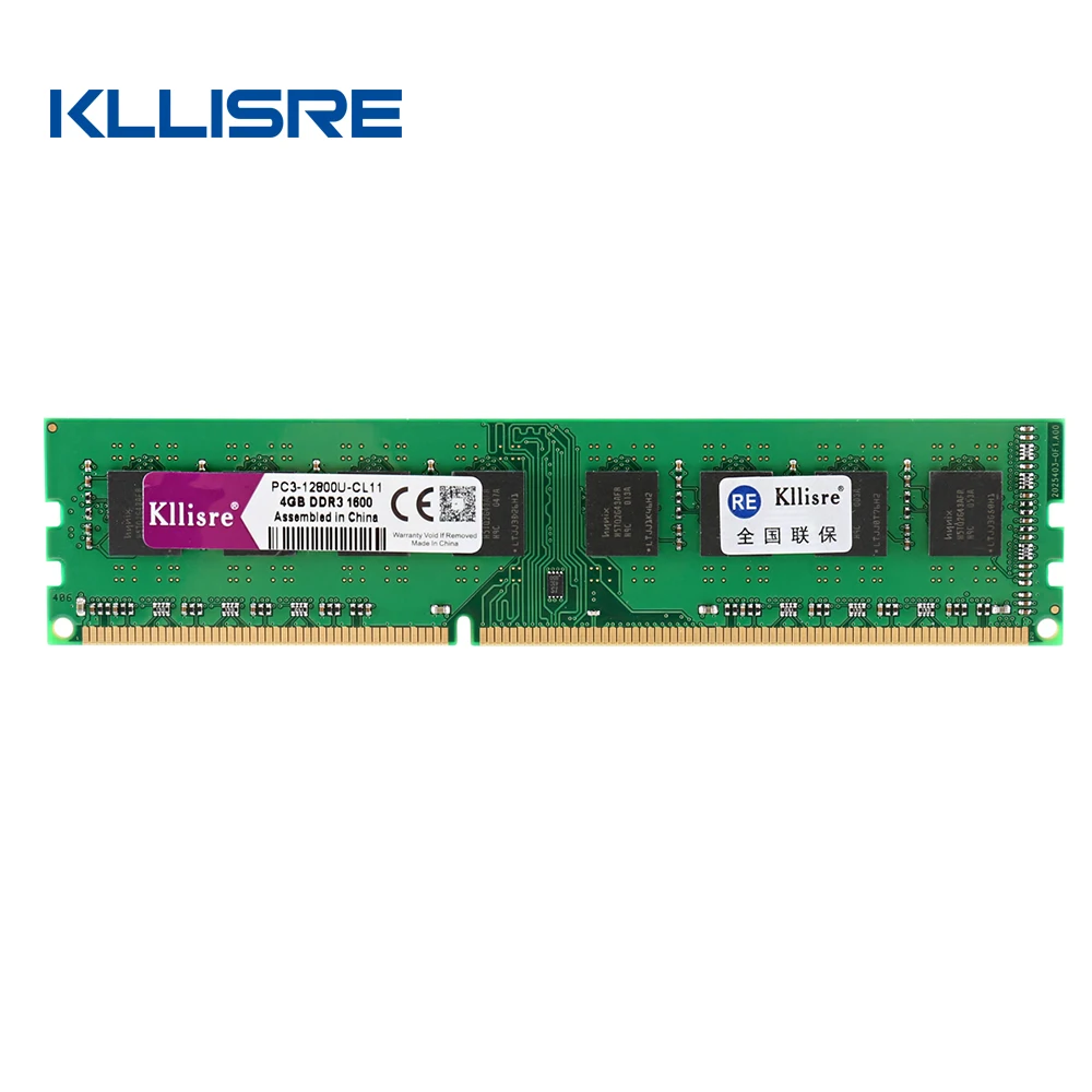 Kllisre ram DDR3 4 ГБ 8 1333 1600 PC3 память 1.5В Настольный Dimm|Оперативная память| |